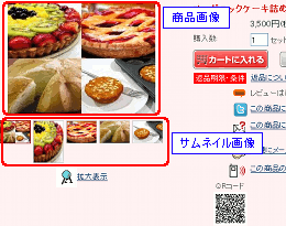 異なるサイズで登録したイメージ