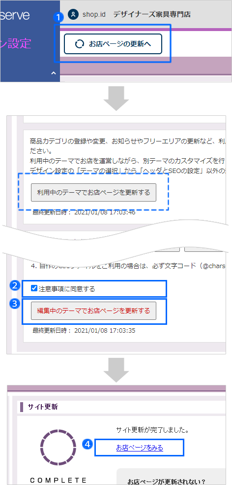 すべてのページ下部にフッタメニューを表示する